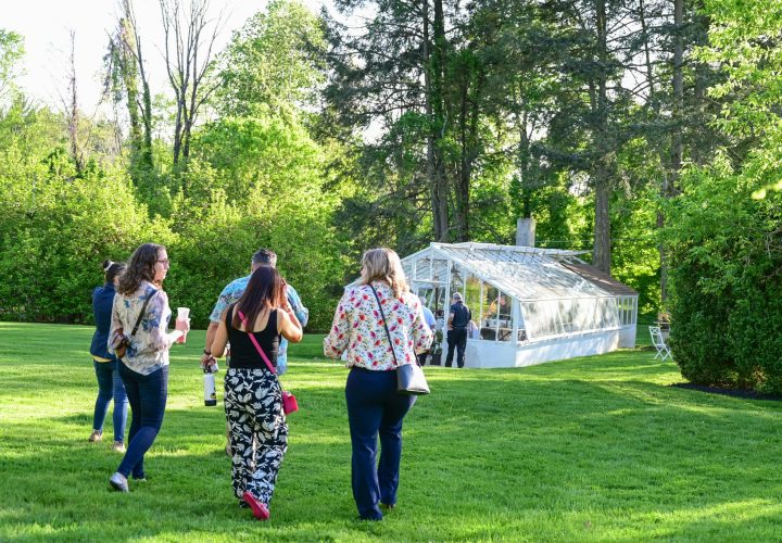 Hillary in pink accessories